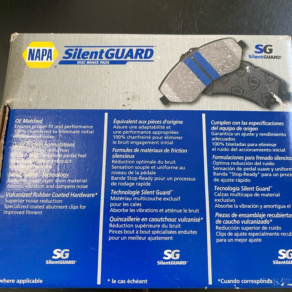 NAPA Silent GUARD Disc Brake PADS